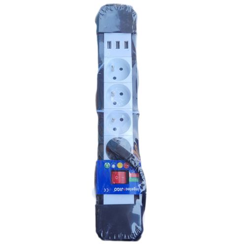 Multiprises Parafoudre Ingelec 4 Prises Avec 3 Ports Usb