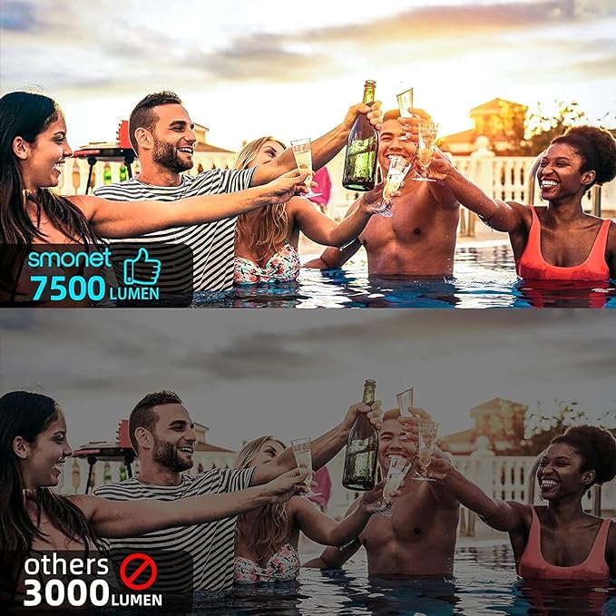 Projecteur portable TDOO 4K 1080P HD avec 5G WiFi et Bluetooth, compatible avec smartphone, clé TV, VGA, ordinateurs portables, PC, PS5, HDMI, USB – Image 3