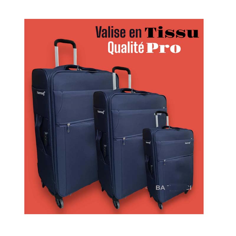 bagage Ensemble De 3 Valise en Tissus ( Petit , Moyen , Grand ) – Image 1