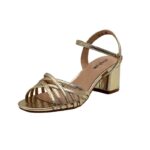 Sandales à talons à lanières – Doré – Image 2