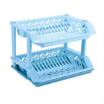Panier en plastique d’égouttoir à vaisselle bleu ciel