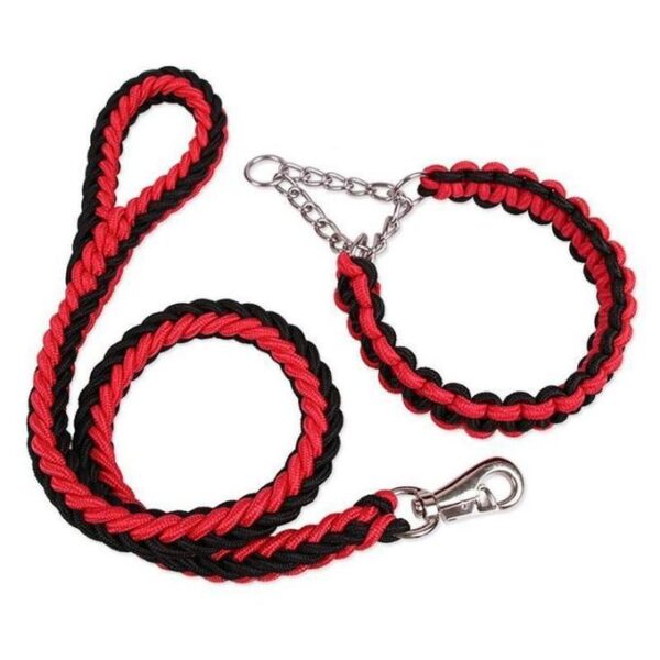 Laisse de chien ROBUSTE - Rouge/Noir