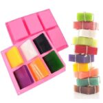 Lot de 2 Moules en silicone 6 cavités - Rose – Image 2