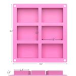 Lot de 2 Moules en silicone 6 cavités - Rose – Image 4