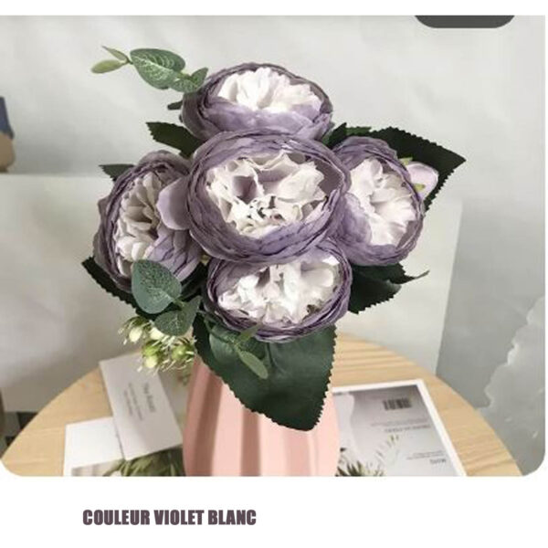 Bouquet De Pivoines Roses Artificielles violet
