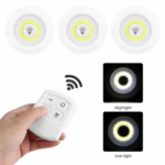 Kit de 3 Spots Ampoules Lampes Light LED sans fil avec télécommande – Image 4