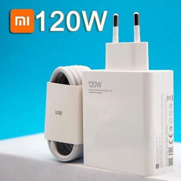 Chargeur turbo rapide xiaomi 120w blanc type C