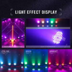 Projecteur Lumière Éclairage de Scène LED RGB, 3 en 1 – Image 2