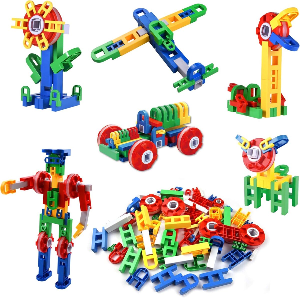 PUZZLE - Bloc de Construction - Ensemble de 162 pièces - Jouet D'ingénierie de Construction – Image 6