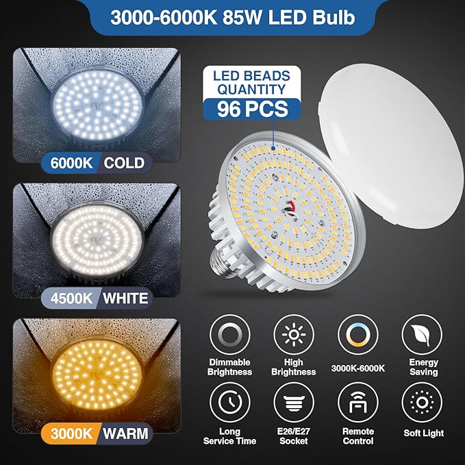 Kit d’éclairage de photographie professionnel 3000K-6000K 85W Ampoules LED avec télécommande – Image 2