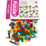 PUZZLE - Bloc de Construction - Ensemble de 162 pièces - Jouet D'ingénierie de Construction