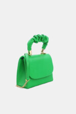 Mini Sac Besace Avec Poignée Ruché - TOM & EVA - Vert