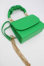 Mini Sac Besace Avec Poignée Ruché - TOM & EVA - Vert – Image 3