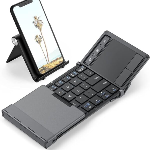 Clavier sans fil Bluetooth à 3 plis portable iClever avec pavé tactile sensible