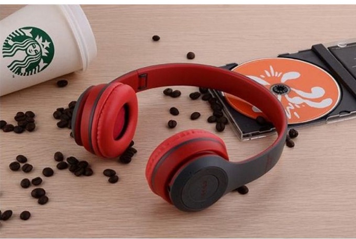 IMG_20241127_193755 P47 - Casque Bluetooth Sans Fil Multifonction - Rouge – Image 1