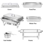 Chauffe-plats pour Buffet, poêle rectangulaire avec 2 compartiments en acier inoxydable 11 L – Image 4
