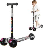 Trottinette lumineux 3 roues réglables pour enfant - Multicolore – Image 3
