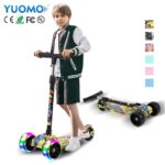 Trottinette lumineux 3 roues réglables pour enfant - Multicolore
