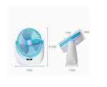 Ventilateur de table puissant rechargeable avec lumière LED – Image 2