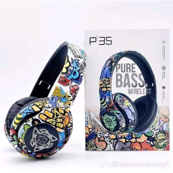 Super Casque audio pliable P35 Bluetooth Multicolore