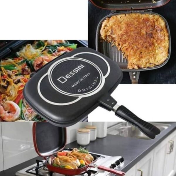 Poêle antiadhésive double face de 40 cm