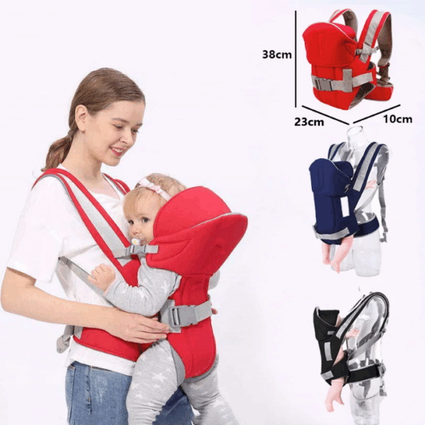 Porte bébé/kangourou réglable en bandoulière avec taille tabouret