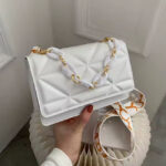 Mini Sacs Carré à Bandoulière Et Main De Mode Pour Femme - Blanc – Image 3