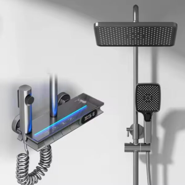 Robinet de douche thermostatique de douche 4 fonctions de luxe - Affichage numérique