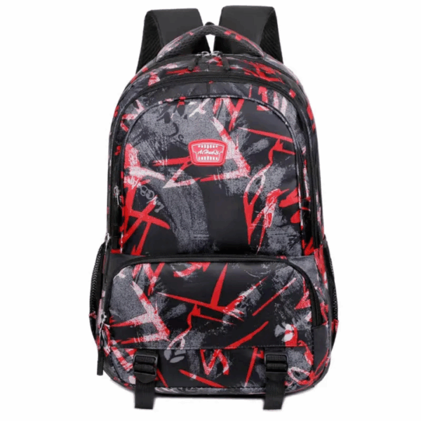 Sac à Dos D'école Collège -Lycee- rouge-noir