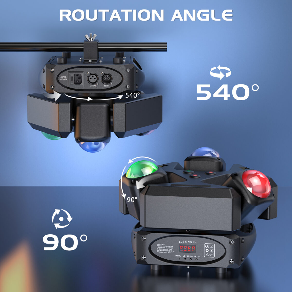 Projecteur Tête mobile Led rotative 120W – Image 5