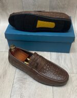 Mocassin En Cuir Pour Homme - Marron – Image 2