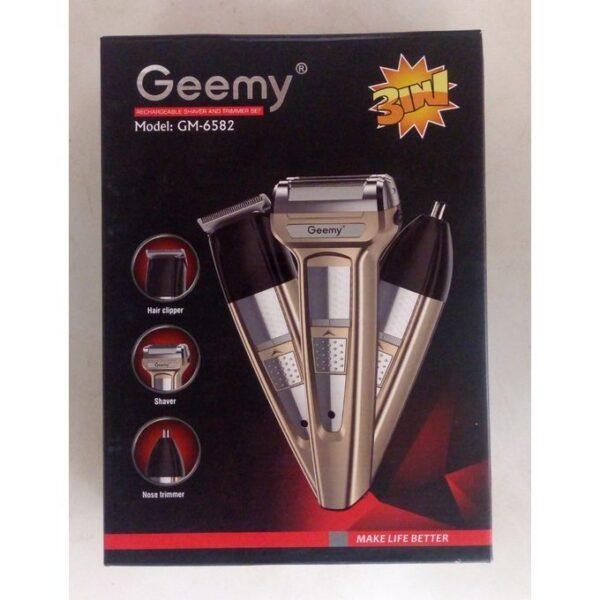 Geemy Tondeuse à Cheveux électrique Rechargeable Geemy GM-6582 -Marron