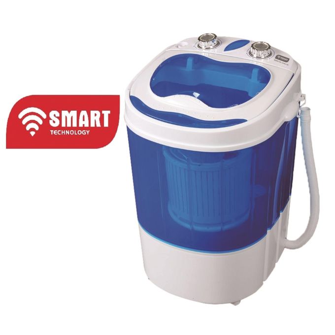 1 - 2025-09-17T172422.936 SMART TECHNOLOGY Mini Machine a laver STMLS-3K Semi-Automatique 3Kg- Lavage et Essorage- Bleu/Blanc – Image 1