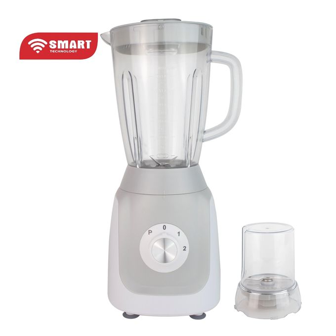1 - 2025-09-18T125534.574 SMART TECHNOLOGY Blender Incassable STPE-2020ILW - 350 W – 1.5 Litres Mélangeur 2 En 1 Avec Broyeur- Blanc – Image 1