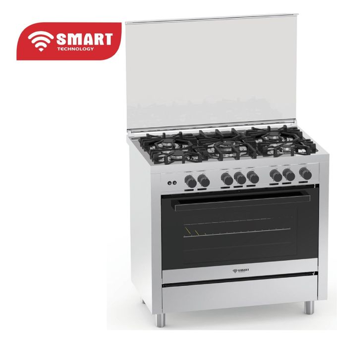 1 - 2025-09-19T115215.527 SMART TECHNOLOGY Gazinière 5 Feux Automatique Inox 90x60 Smart (STC-9060GI) - Gris – Image 1