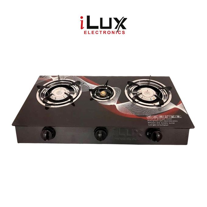 1 - 2025-09-22T150506.589 Cuisinière à Gaz - Réchaud 3 Feux - LXG-8413-Z95 - Noir – Image 1