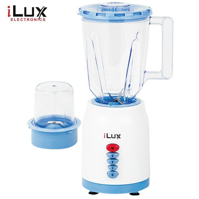 1 - 2025-09-22T181754.422 Ilux Blender 2 En 1 - LX-302 - 300W - 1.5 L - Blanc/Bleu – Image 1