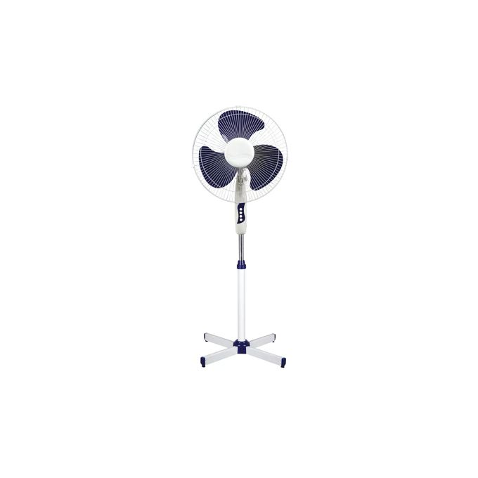 1 - 2025-09-23T113957.199 Nasco Ventilateur à Pied 16" - Vent_FS40-24 - Blanc / Bleu – Image 1