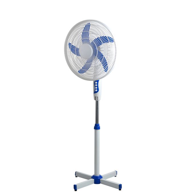 1 - 2025-09-23T120154.893 Nasco VENTILATEUR A PIED LF-SFC1600 - 16" / 400MM / 3 VITESSES / 5 HELICES / 220V / 40 W - BLANC/BLEU – Image 1