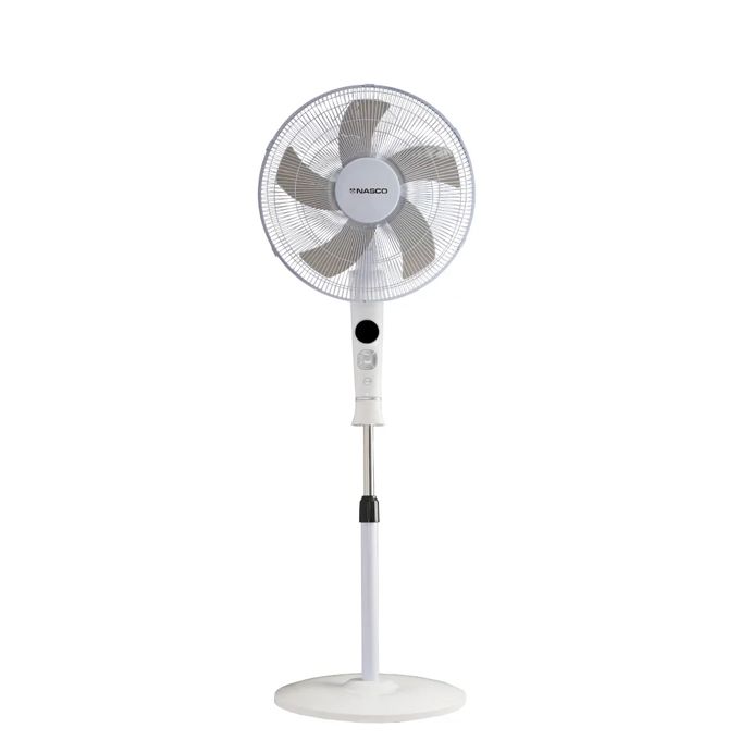 1 - 2025-09-23T121308.300 Nasco Fs45-93R -Ventilateur A Pied 18''/ Avec Telecommande / 55W / 5 Helices / Blanc / 220-240V – Image 1