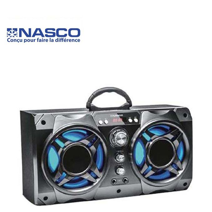 1 - 2025-09-24T142018.194 Nasco Enceinte Bluetooth NAS-222BT - 60W - USB - Carte SD - Noir – Image 1