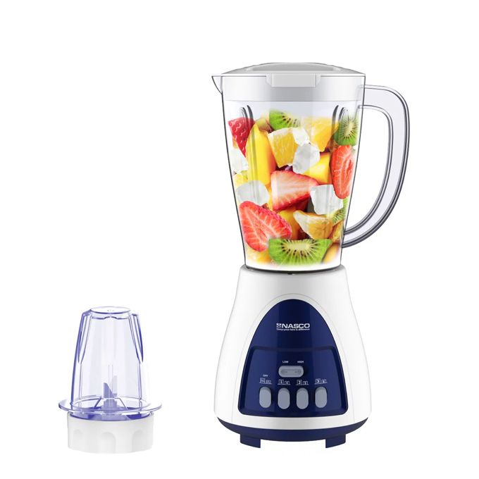 1 - 2025-09-24T151128.459 Nasco Blender 1,5L - 400W - BL-J2001AK-CB - Bleu / Blanc – Image 1