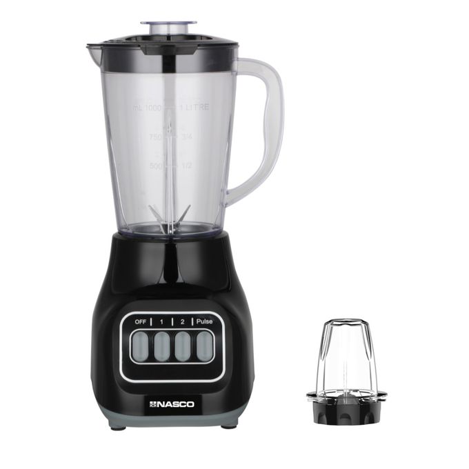 1 - 2025-09-24T153454.511 Nasco Mixeur Blender Bl2049D-N - 1 Lt - 300W - Corps En Plastique - 220-240V - Noir – Image 1