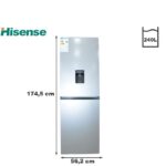 Hisense Réfrigérateur Combiné + distributeur d'eau 240L - RD-34DC4SB - Gris