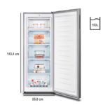 Hisense Congélateur Vertical RS-20DC4SA - 5 Tiroirs - Silver - 153 L- A+
