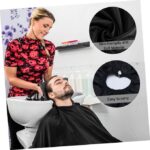 Ensemble De 3 Outils De Coiffure - Brosse Plumeau Barbier + Cape De Coupe De Cheveux + Papier Cou – Image 3