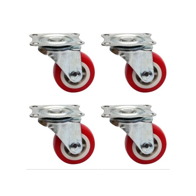 4 Pièces Roulettes Fixes Pivotantes 40mm
