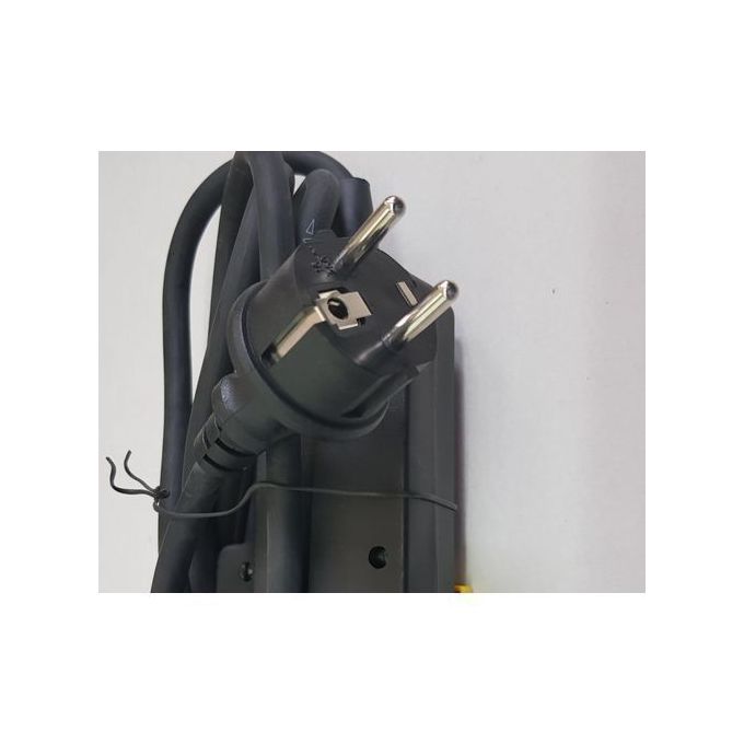 Multiprise Parafoudre Qualité Supérieure - 4 Ports - Noir/Jaune – Image 2