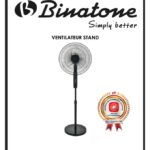 Binatone Ventilateur sur pied 16" Ultra Silencieux 50W - A-1691 MK2 - Puissant & Discret - Noir Élégant – Image 2