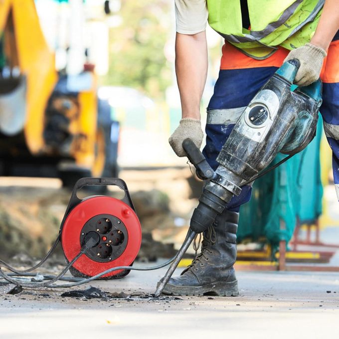 Très Puissant Rallonge Enrouleur De 10 Mètres Avec 4 Fiches – Image 5